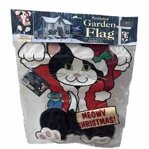 Vintage Cat Flag Outdoor Nylon Mail Box Garden Christmas New Creative 13 X 18